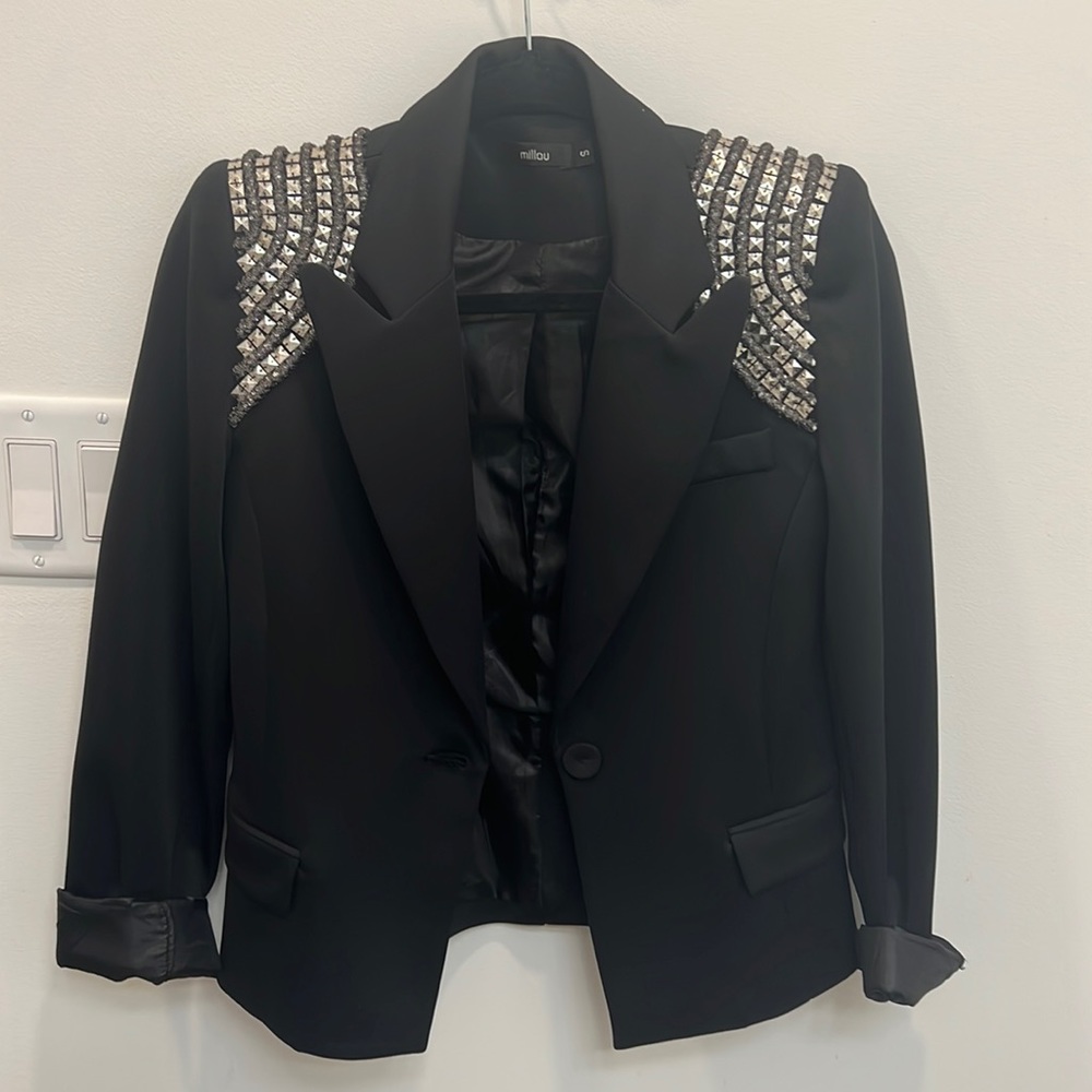 Black studded LF blazer by Millou